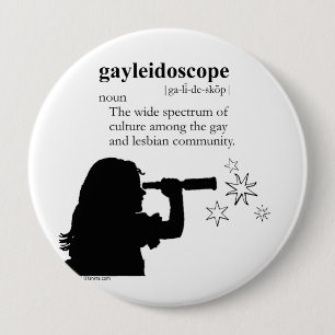 BADGE ROND 10 CM GAYLEIDOSCOPE