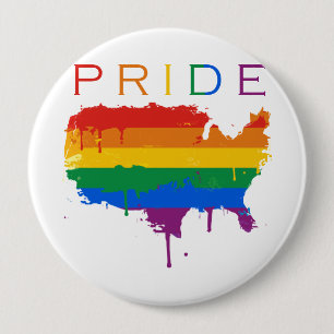 Badge Rond 10 Cm Gaymerican Pride