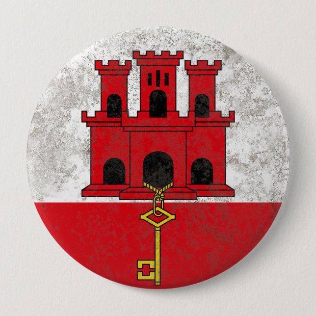 Badge Rond 10 Cm Gibraltar (Devant)