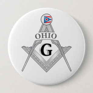 Badge Rond 10 Cm Gîte de franc-maçonnerie de l'état de l'Ohio
