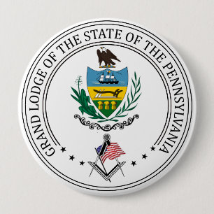 Badge Rond 10 Cm Gîte de franc-maçonnerie de l'état de Pennsylvanie