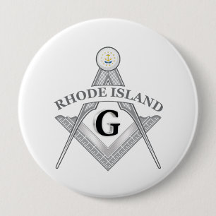 Badge Rond 10 Cm Gîte de franc-maçonnerie de l'état de Rohde Island