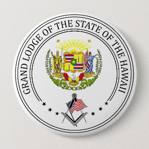 Badge Rond 10 Cm Gîte de franc-maçonnerie de l'Etat d'Hawaii