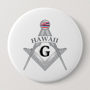 Badge Rond 10 Cm Gîte de franc-maçonnerie de l'Etat d'Hawaii