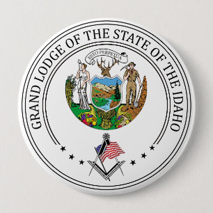 Badge Rond 10 Cm Gîte de franc-maçonnerie de l'Etat d'Idaho