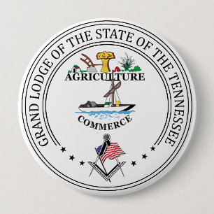 Badge Rond 10 Cm Gîte de franc-maçonnerie de l'état du Tennessee