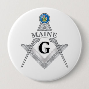 Badge Rond 10 Cm Gîte franc-maçonnerie de l'état du Maine