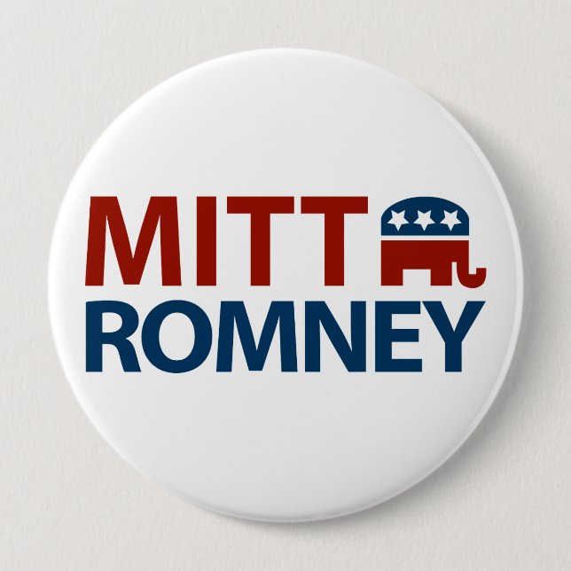 Badge Rond 10 Cm GOP de Mitt Romney (Devant)