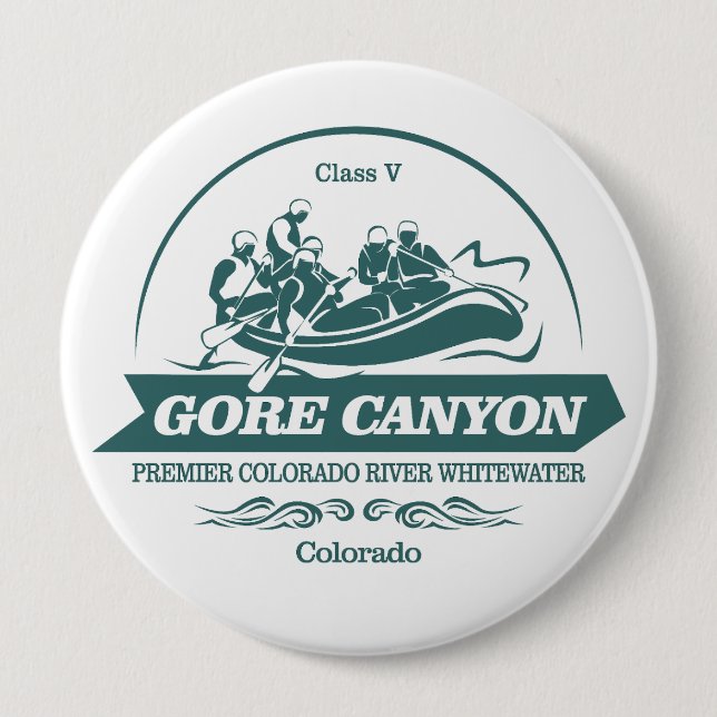 Badge Rond 10 Cm Gore Canyon (rafting 2) (Devant)