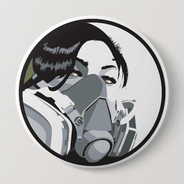 Badge Rond 10 Cm grafmask (Devant)