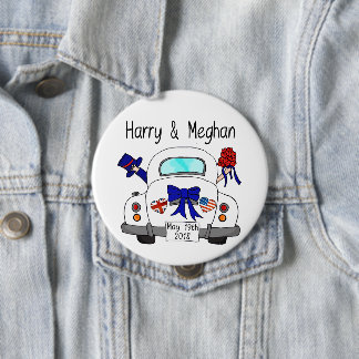 Badge Rond 10 Cm Harry et mariage de Meghan, le 19 mai 2018