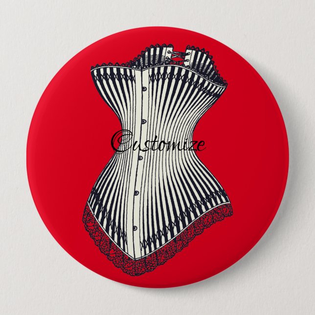 Badge Rond 10 Cm Haute Couture Corset Thunder_Cove (Devant)