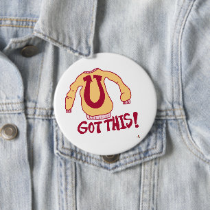 Badge Rond 10 Cm Hé vous avez cet art de dessin animé collégial drô