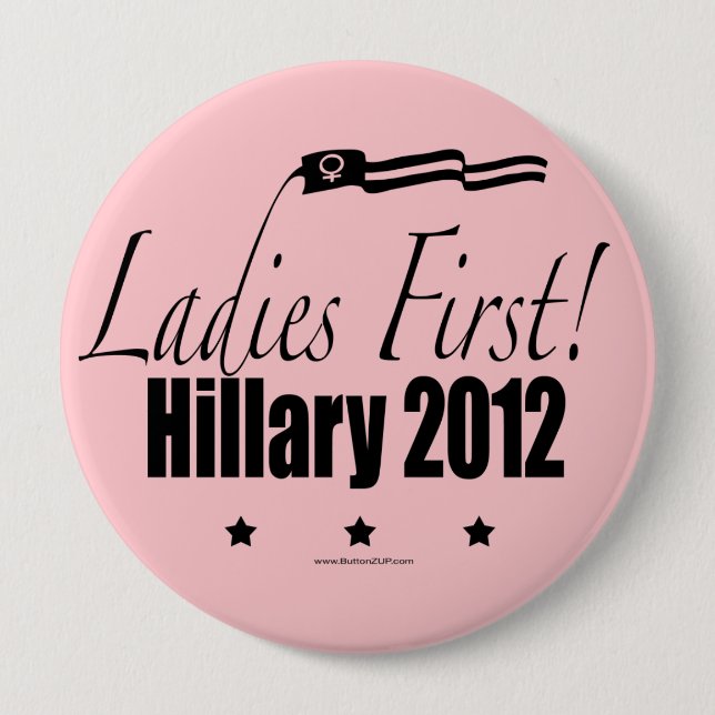 Badge Rond 10 Cm Hillary 2012 (Devant)