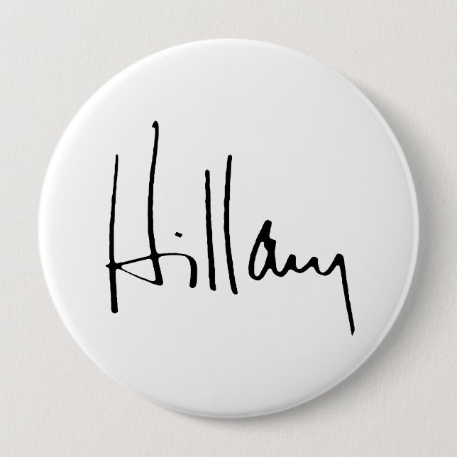 Badge Rond 10 Cm HILLARY CLINTON AUTOGRAPH.png (Devant)