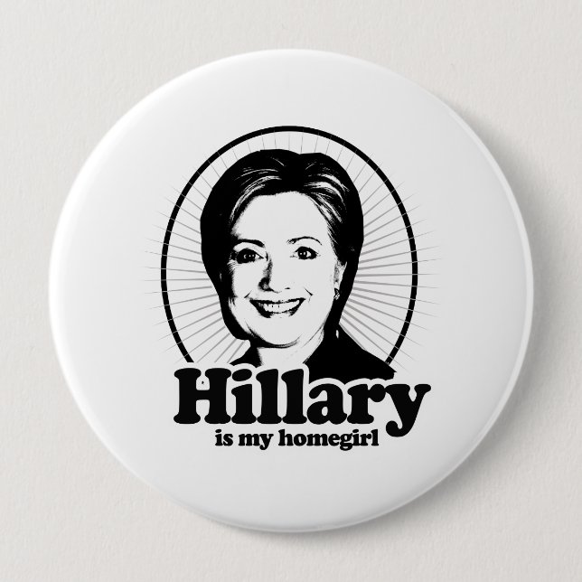 BADGE ROND 10 CM HILLARY EST MON HOMEGIRL - .PNG (Devant)