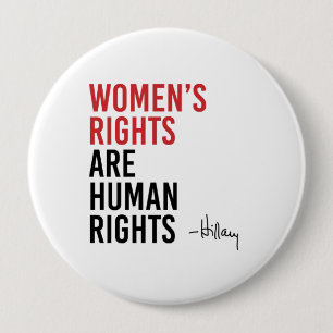 Badge Rond 10 Cm Hillary - Les droits des femmes sont des droits hu