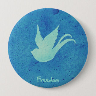 Badge Rond 10 Cm Hirondelle de liberté