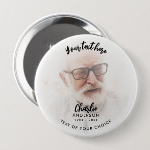 Badge Rond 10 Cm Hommage photographique personnalisé moderne pour f