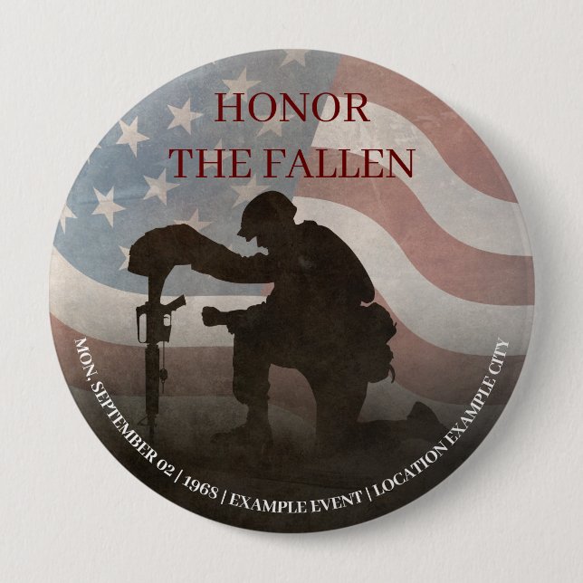 Badge Rond 10 Cm Honorez les disparus (Devant)