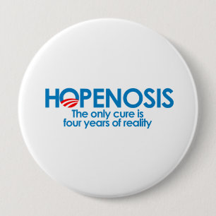 Badge Rond 10 Cm Hopenosis et quatre ans de réalité