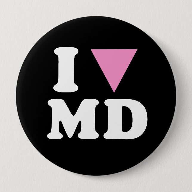 Badge Rond 10 Cm I LOVE GAY MD - WHITE -.png (Devant)