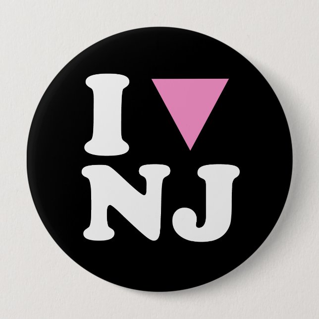 Badge Rond 10 Cm I LOVE GAY NJ - WHITE -.png (Devant)