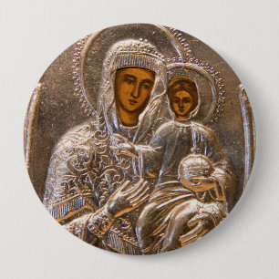 Badge Rond 10 Cm Icône orthodoxe
