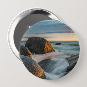 Badge Rond 10 Cm Iles Lofoten Norvège