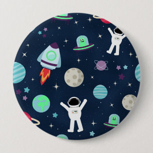 Badge Rond 10 Cm Illustration de motif spatial