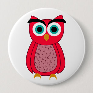 Badge Rond 10 Cm Impression photo de hibou