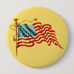 Badge Rond 10 Cm Indicateur Stars & Stripes -