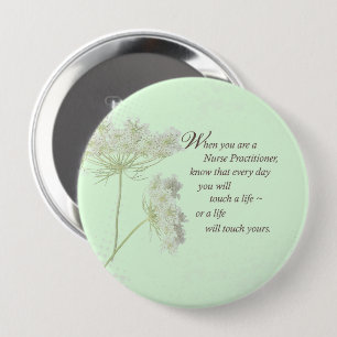 Badge Rond 10 Cm Infirmière praticien Touch Vies Fleur sauvage