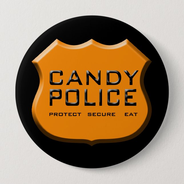 Badge Rond 10 Cm Insigne de la police de Candy (Devant)