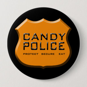 Badge Rond 10 Cm Insigne de la police de Candy