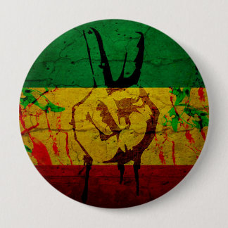 Badge Rond 10 Cm Insigne de Rastafarian