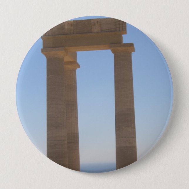 Badge Rond 10 Cm Insigne rond Temple grec (Devant)