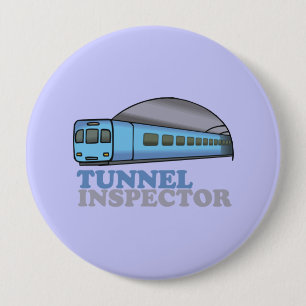 BADGE ROND 10 CM INSPECTEUR DE TUNNEL