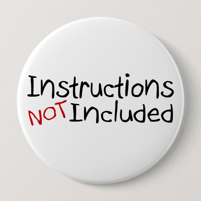 Badge Rond 10 Cm Instructions non incluses (Devant)