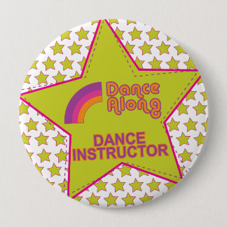 Badge Rond 10 Cm instructor_button de dancealong_star_dance