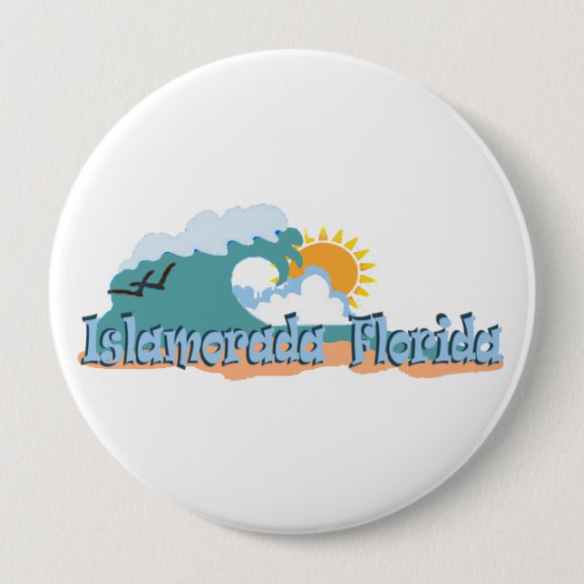 Badge Rond 10 Cm Islamorada. (Devant)