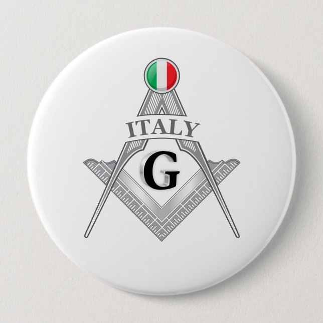 Badge Rond 10 Cm Italy freemasonry sign (Devant)