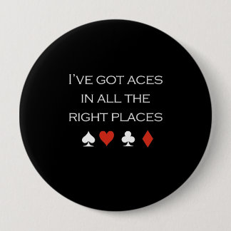 Badge Rond 10 Cm Ive a obtenu des as dans tout le blanc de T-shirt