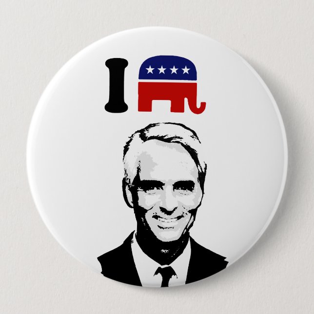 Badge Rond 10 Cm J'aime Charlie Crist (Devant)
