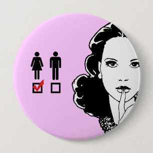 BADGE ROND 10 CM J'AIME LES FILLES