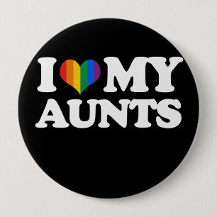 Badge Rond 10 Cm J'aime mes tantes -