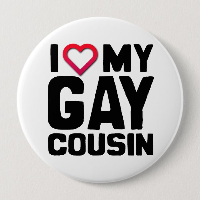 Badge Rond 10 Cm J'AIME MON GAY COUSIN -.png (Devant)