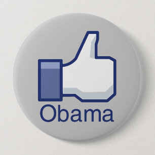 BADGE ROND 10 CM J'AIME OBAMA