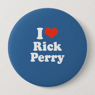 BADGE ROND 10 CM J'AIME RICK PERRY