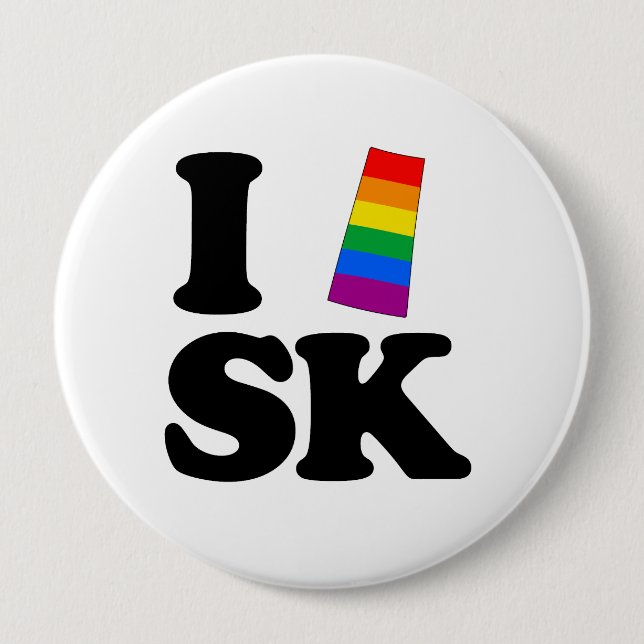 BADGE ROND 10 CM J'AIME SASKATCHEWAN GAIE - .PNG (Devant)